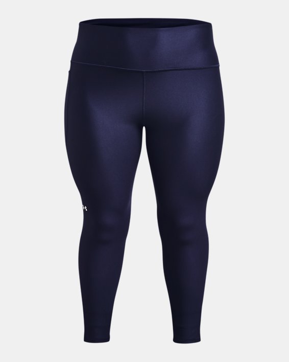 Women's HeatGear® No-Slip Waistband Full-Length Leggings, Blue, pdpMainDesktop image number 4
